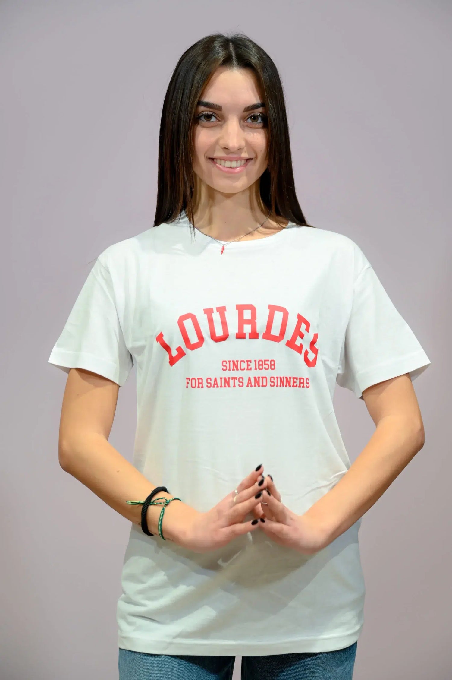 T-Shirt Girocollo "Lourdes" Rossa