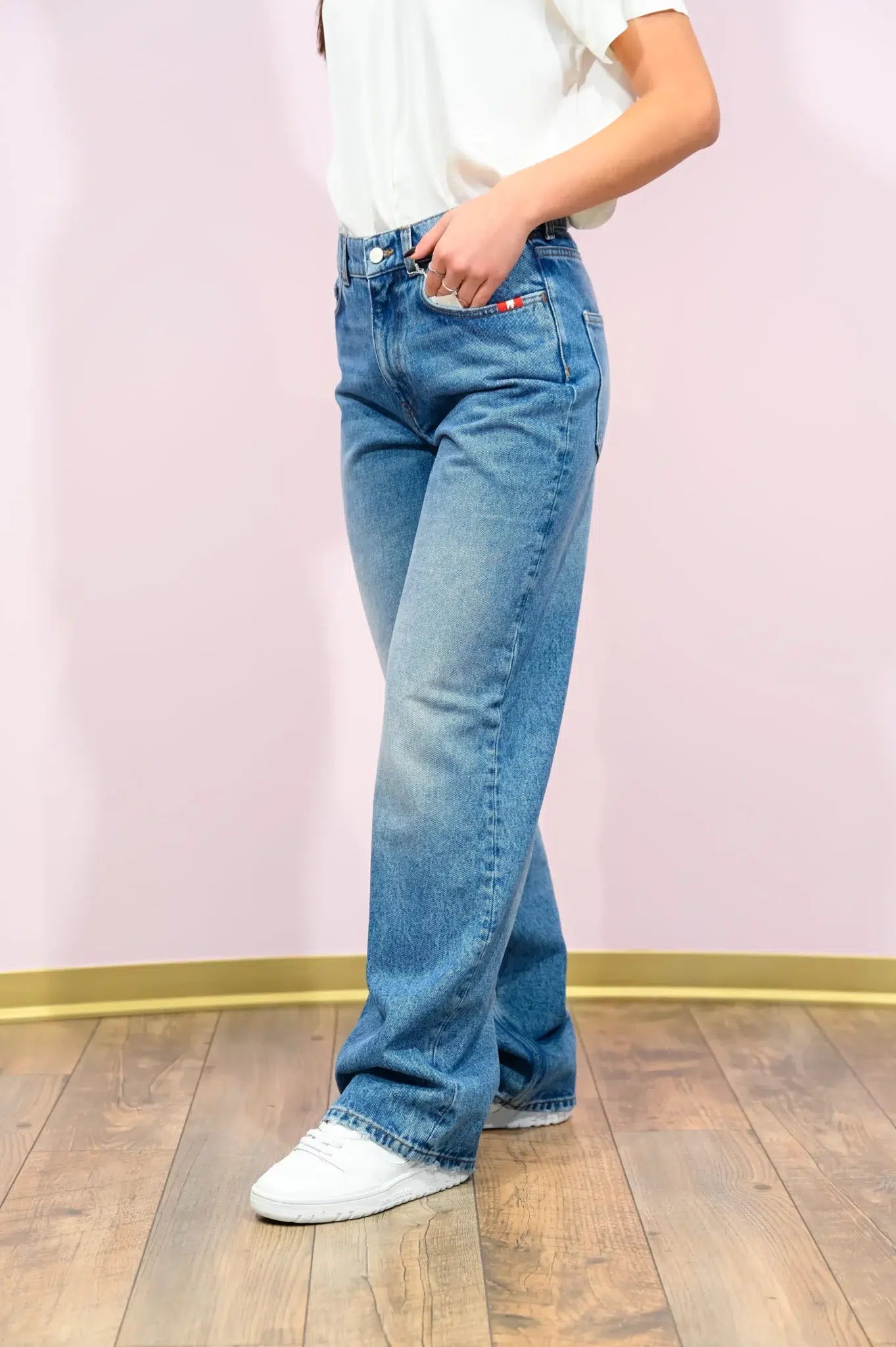 Jeans Full Length con Stud Two Way - Dettagli di Stile Made in Italy