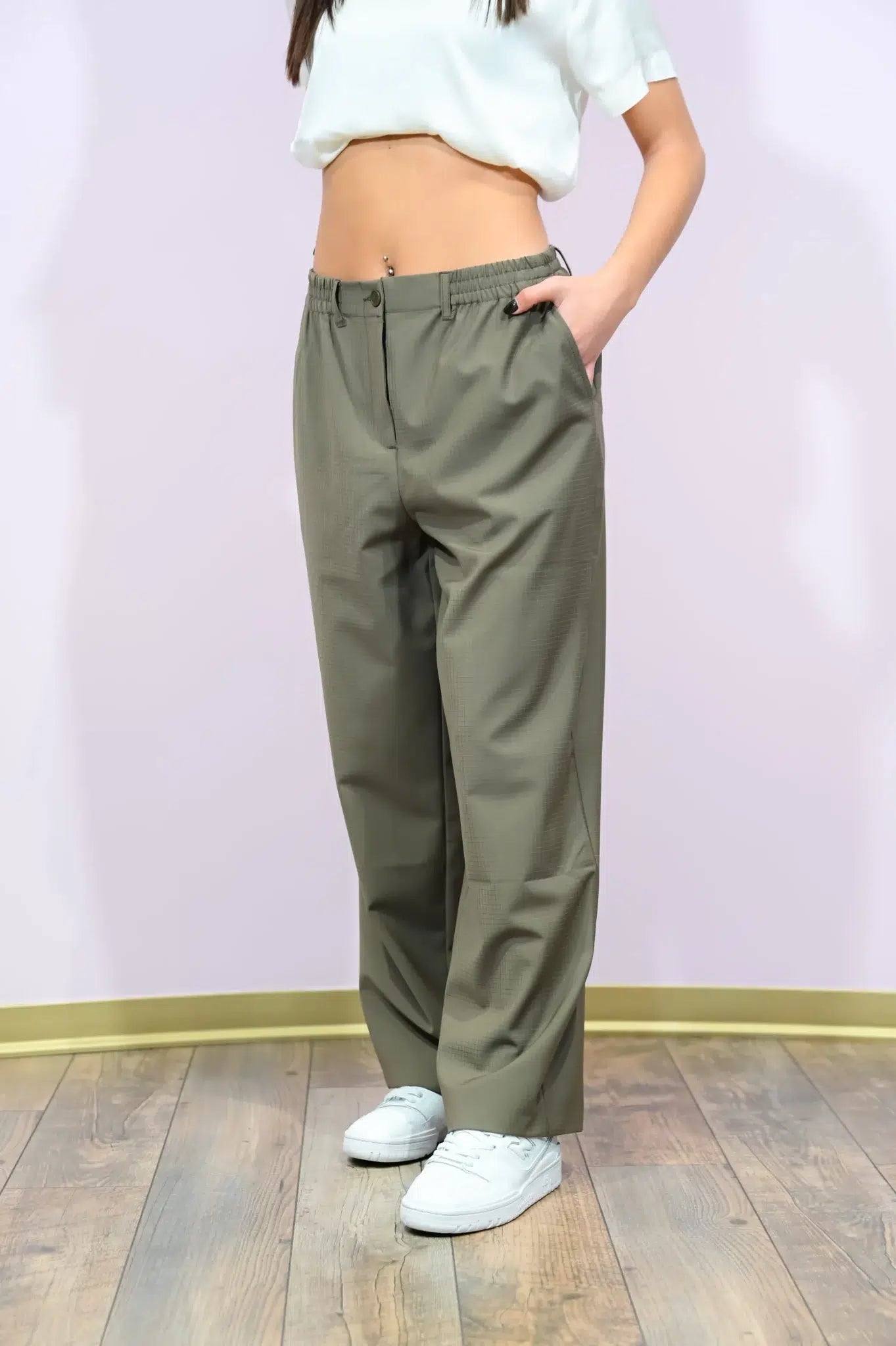 Pantaloni Doacity American Vintage - Stile Urban Chic in Verde Carciofo