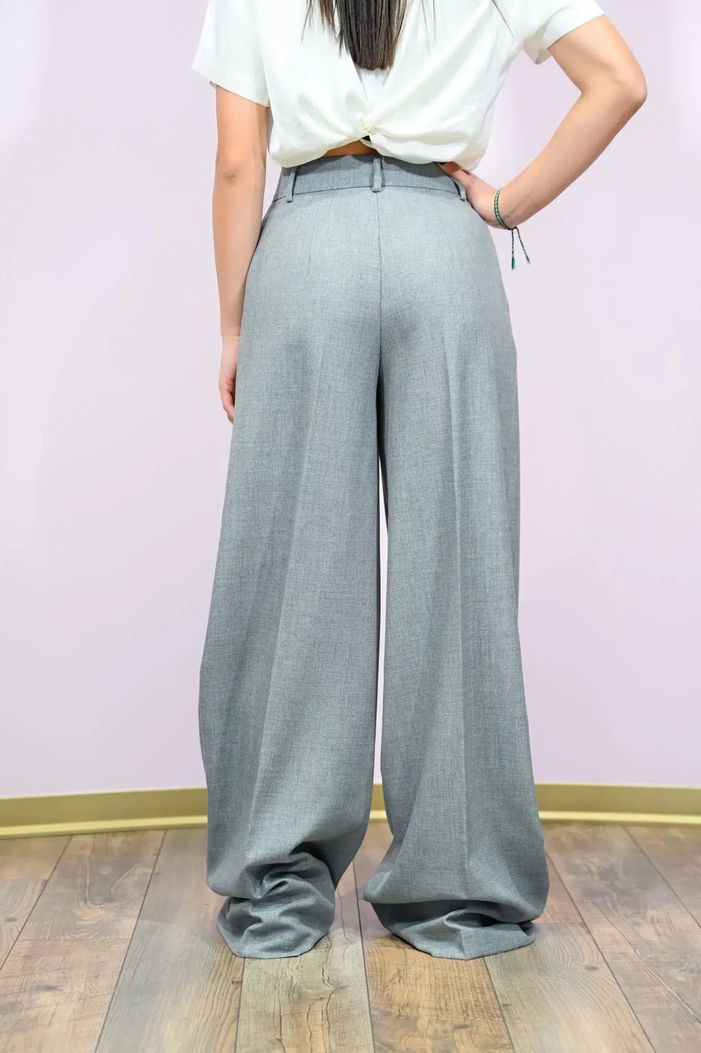 Pantalone Grisaglia Rue8squit - Eleganza Ampia con Stile Palazzo