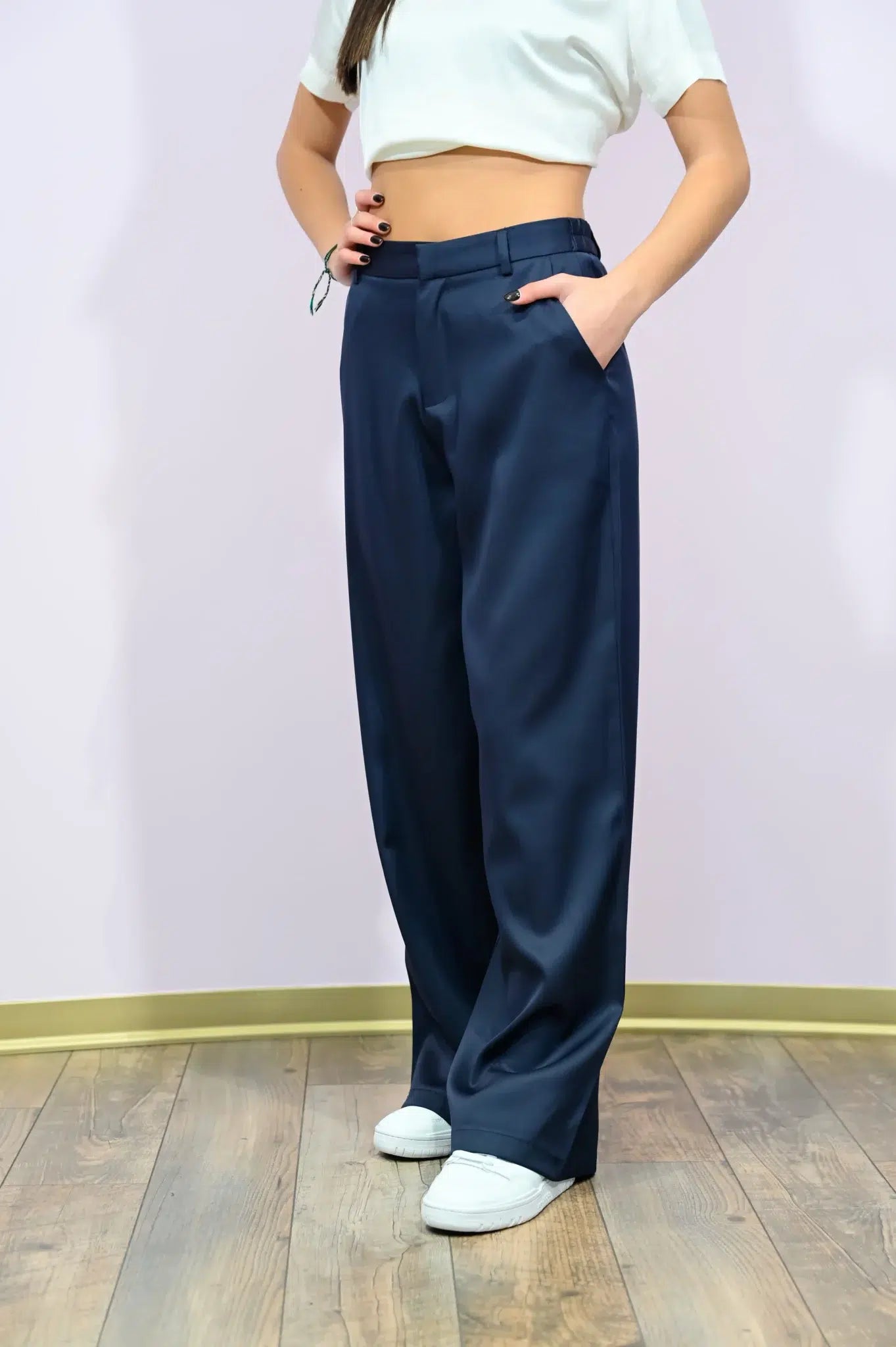 Pantalone Full Length Blu Navy - Comfort e Stile Made in Italy