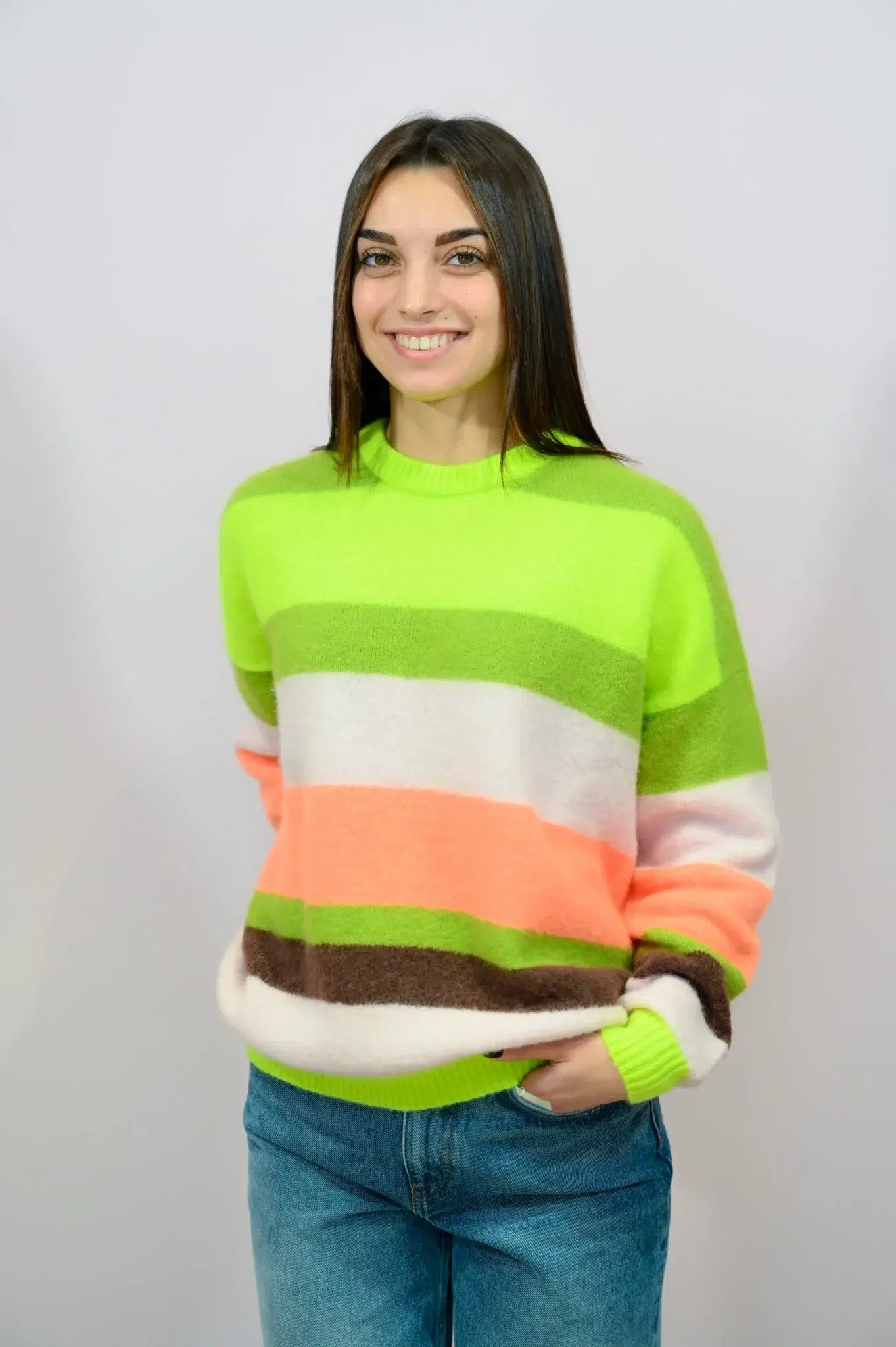 Maglione Donna Vitow a Righe Multicolore